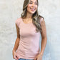 LAYERING CAP SLEEVE IN DUSTY PINK