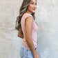 LAYERING CAP SLEEVE IN DUSTY PINK