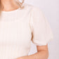 PUFF SLEEVE TOP IN EGRET