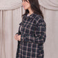 FLANNEL SHIRT JACKET IN COLONIAL BLUE PLAID - MIKAROSE WHOLESALE
