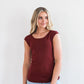 LAYERING TEE IN POMEGRANTE - MIKAROSE WHOLESALE
