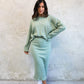 OVERSIZED RIBBED SWEATER IN BAY LEAF - MIKAROSE WHOLESALE