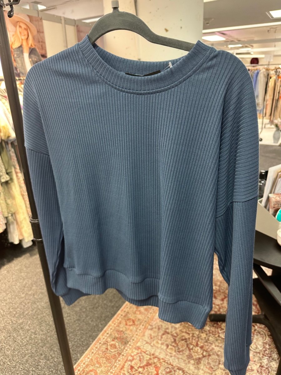 OVERSIZED RIBBED SWEATER IN COBALT - MIKAROSE WHOLESALE