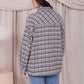 PLAID JACKET IN FADED GRAY FLANNEL - MIKAROSE WHOLESALE